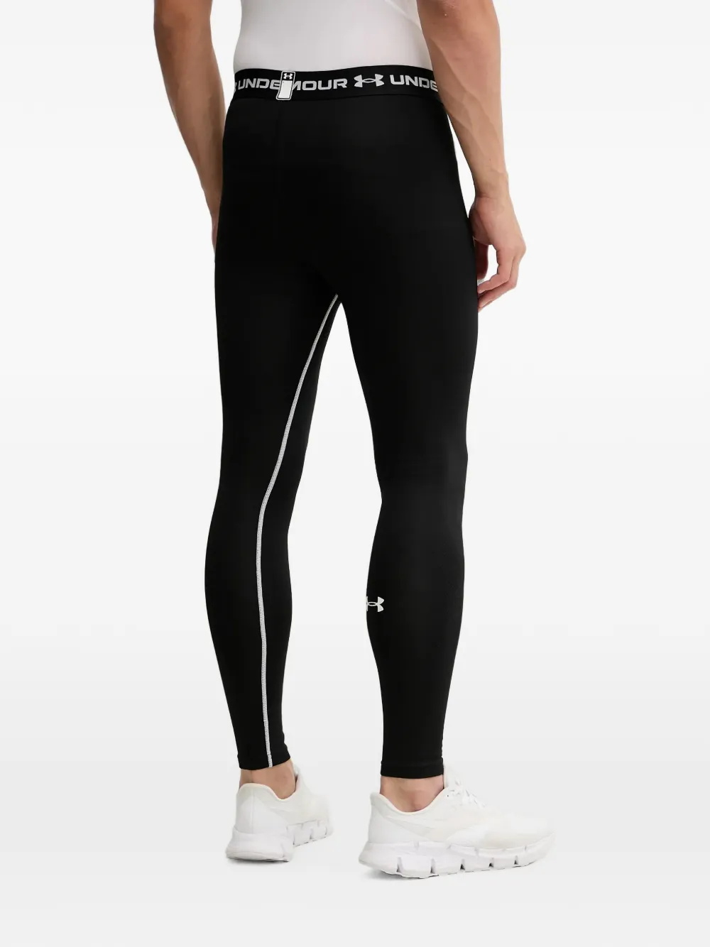 Under Armour Broek met logotailleband en vlakken Zwart
