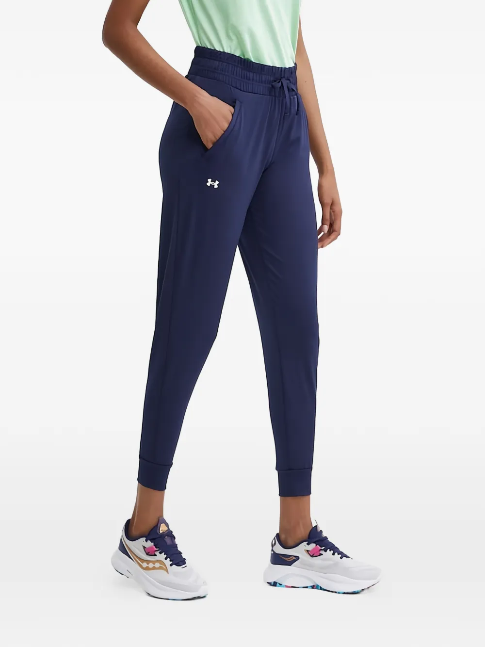 Under Armour logo-print track pants - Blu