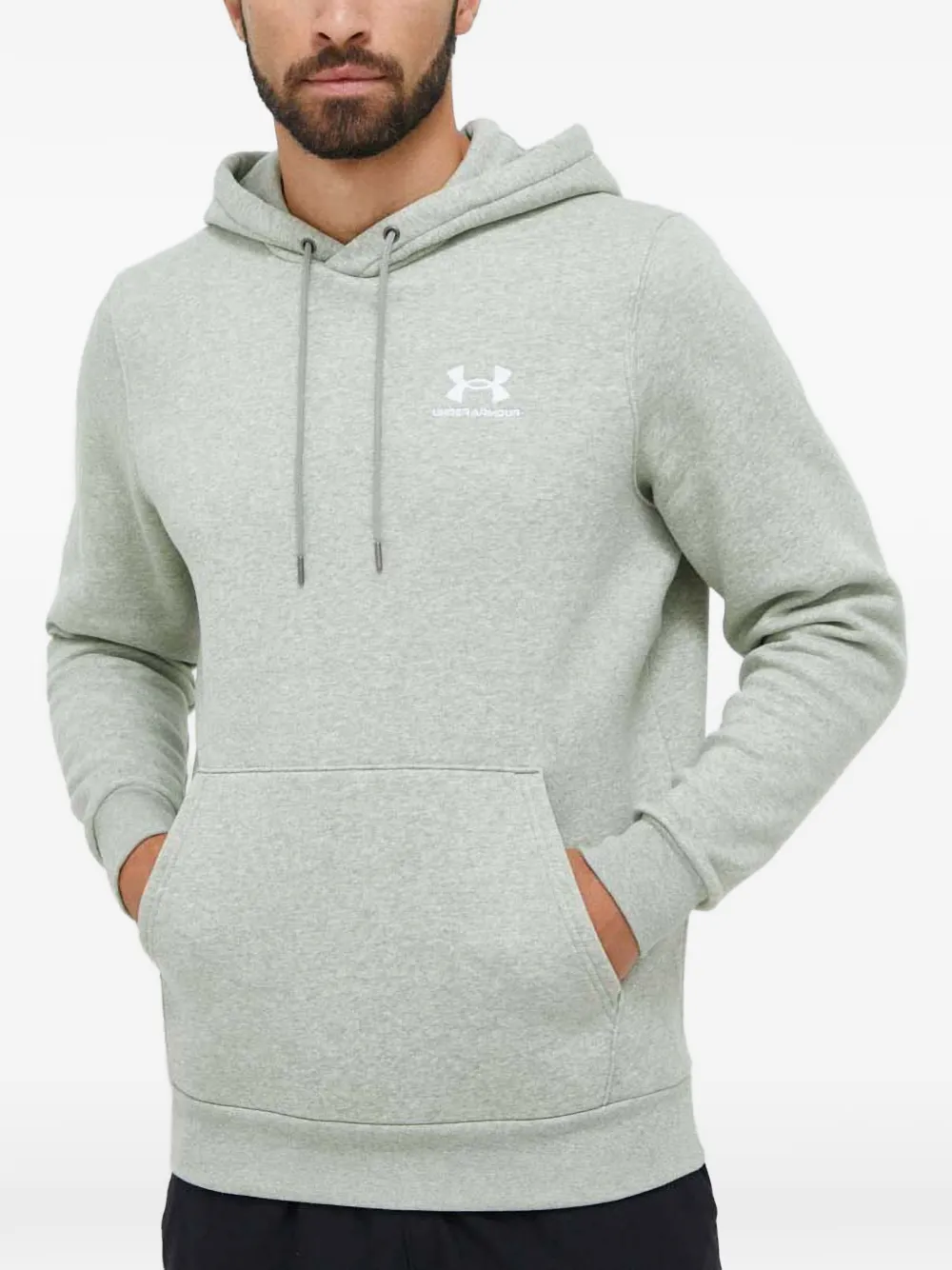 Under Armour UA 아이콘 로고 프린트 후디 | 그레이 | Image 1