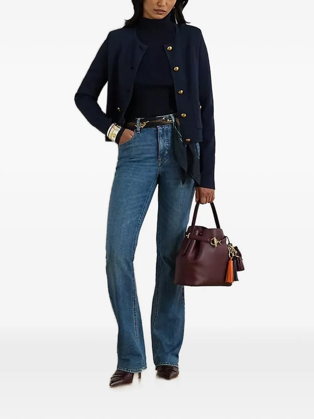 Lauren Ralph Lauren Vest met zak met knopen Blauw