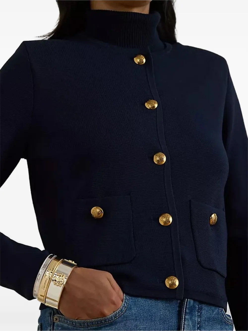Lauren Ralph Lauren Vest met zak met knopen Blauw