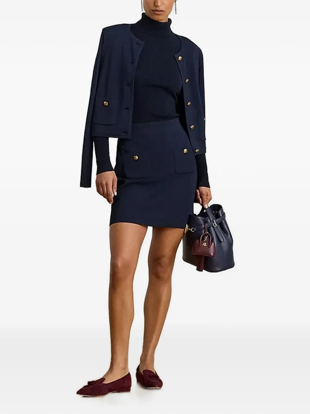 Lauren Ralph Lauren Mini-rok met zak Blauw