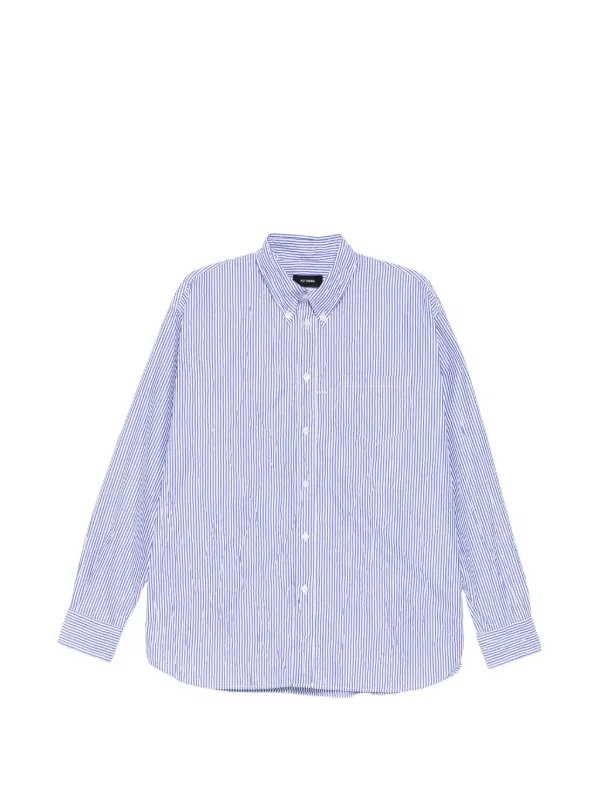 Willy Chavarria Striped Button-down Shirt in White
