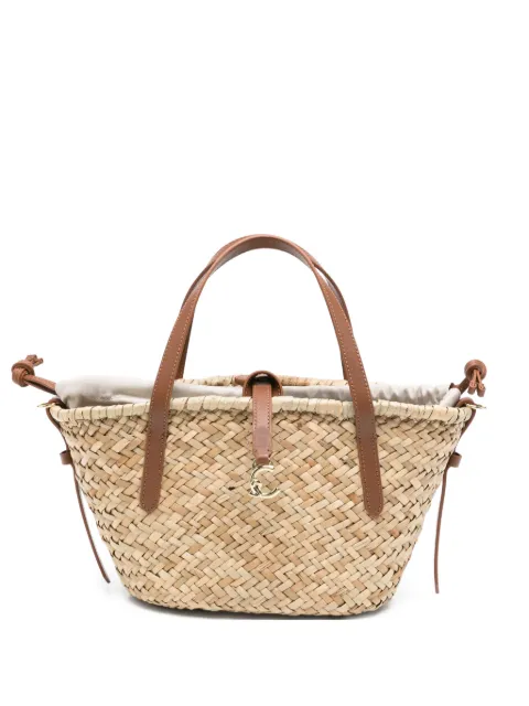 Coccinelle C-Me woven leather-trim tote bag