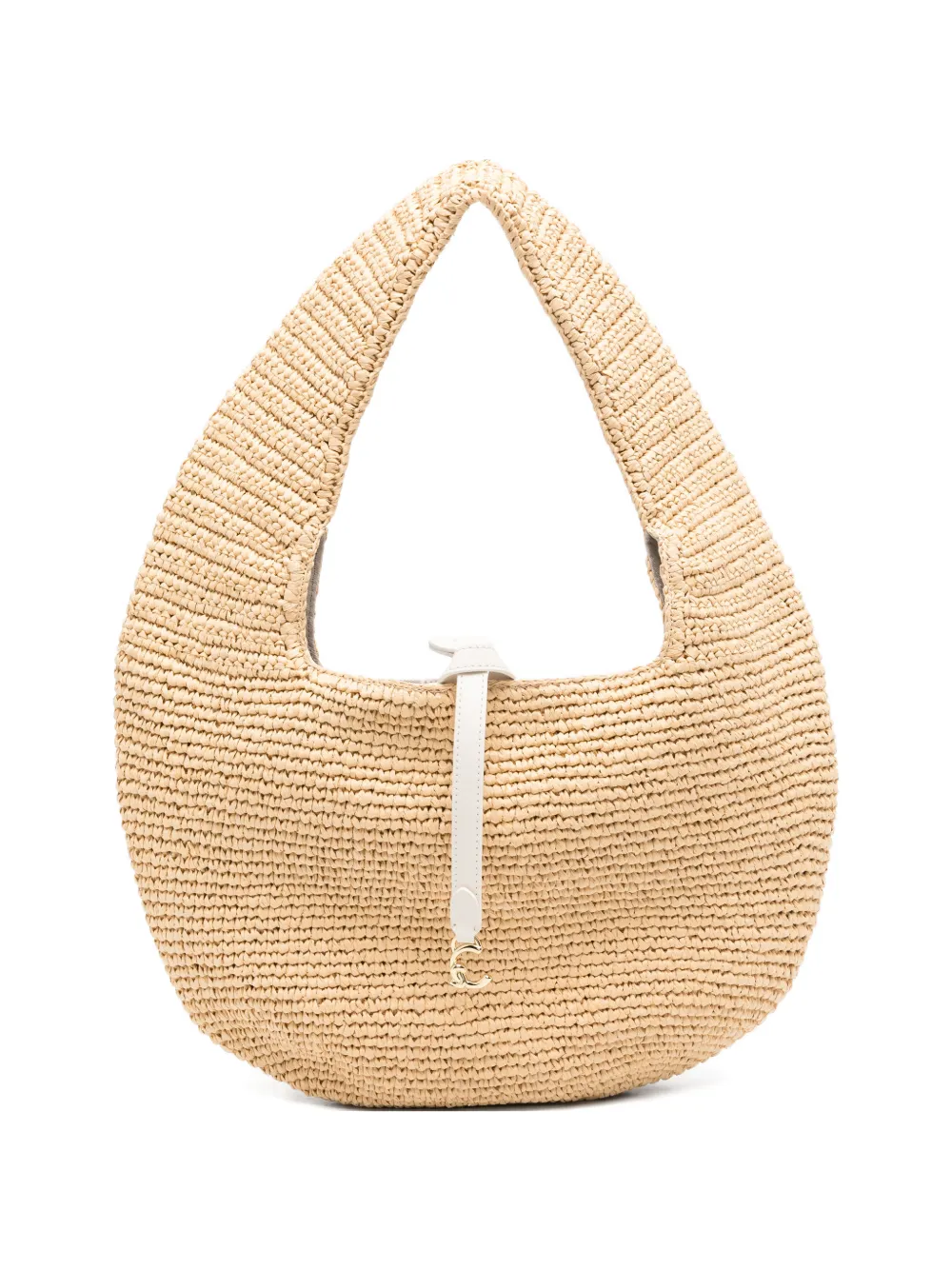 Coccinelle C-ME-detail woven-effect shpulder bag - Toni neutri