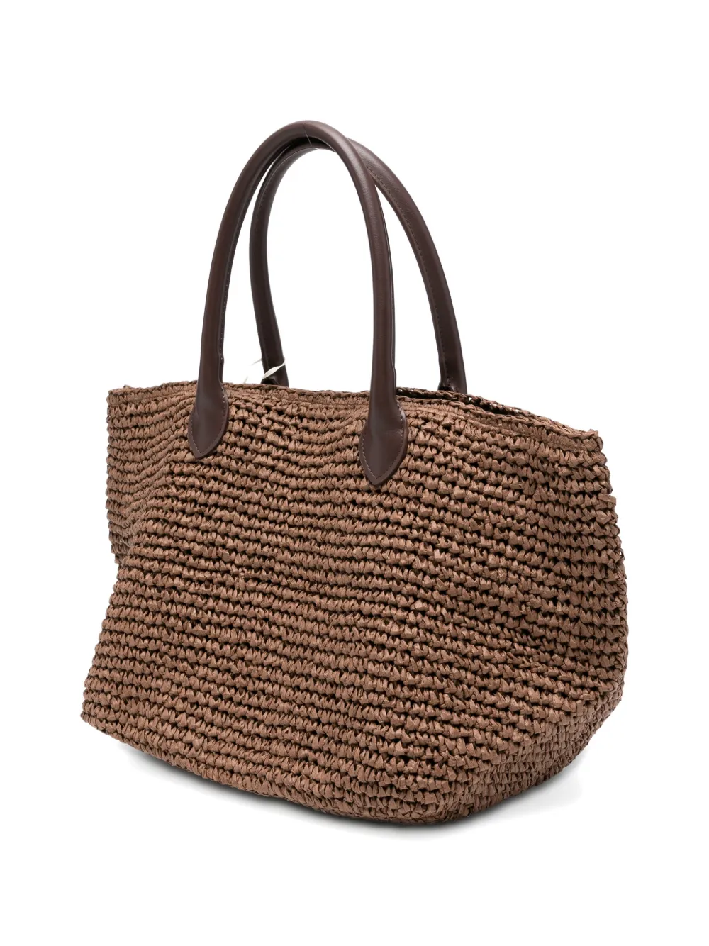  Marella Balia Woven Top-handle Shoulder Bag - Brown 