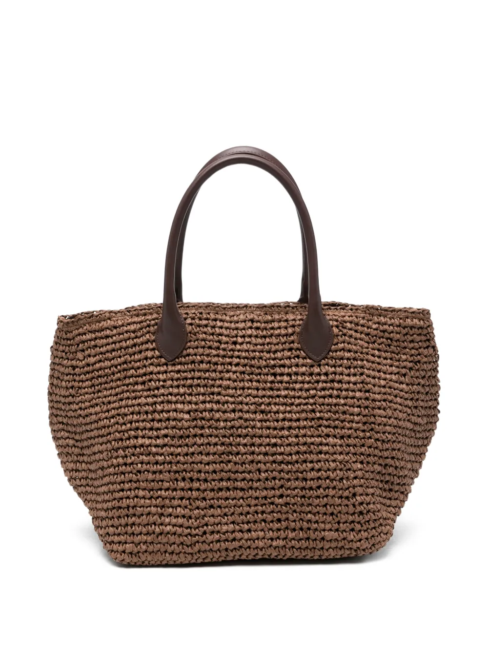 Marella Balia woven top-handle shoulder bag - Marrone