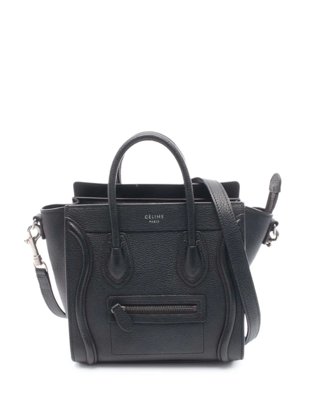 Celine Pre-Owned 2010-2026 Nano Leather Luggage Tote satchel - Nero