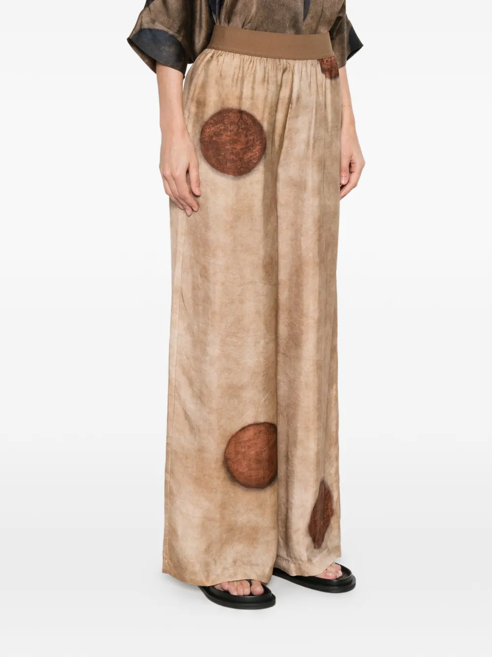  Uma Wang Pansy Dot-print Trousers - Neutrals 