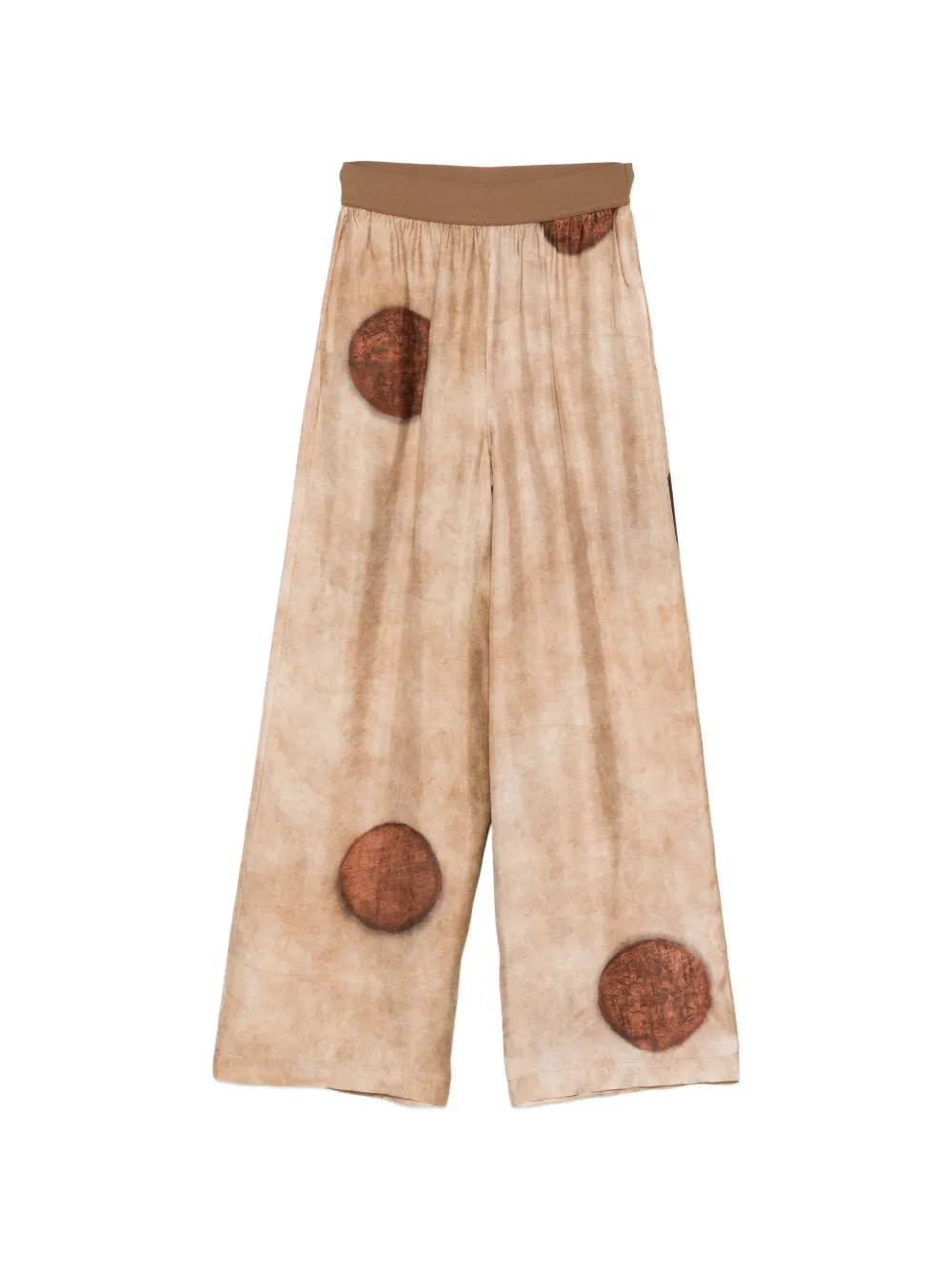 Uma Wang Pansy dot-print trousers - Toni neutri