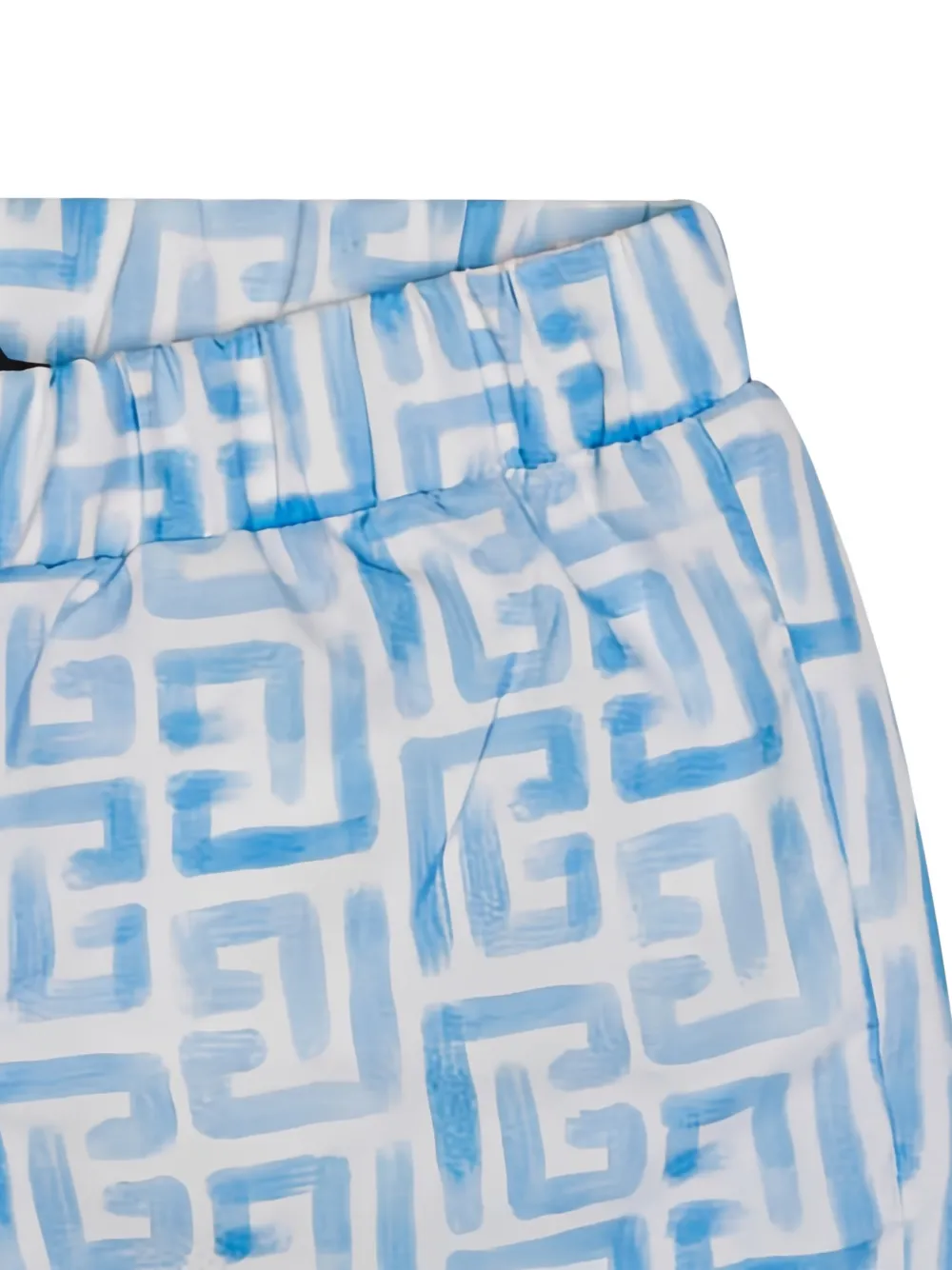  Balmain Kids Elasticated-waistband Swim Shorts - White 