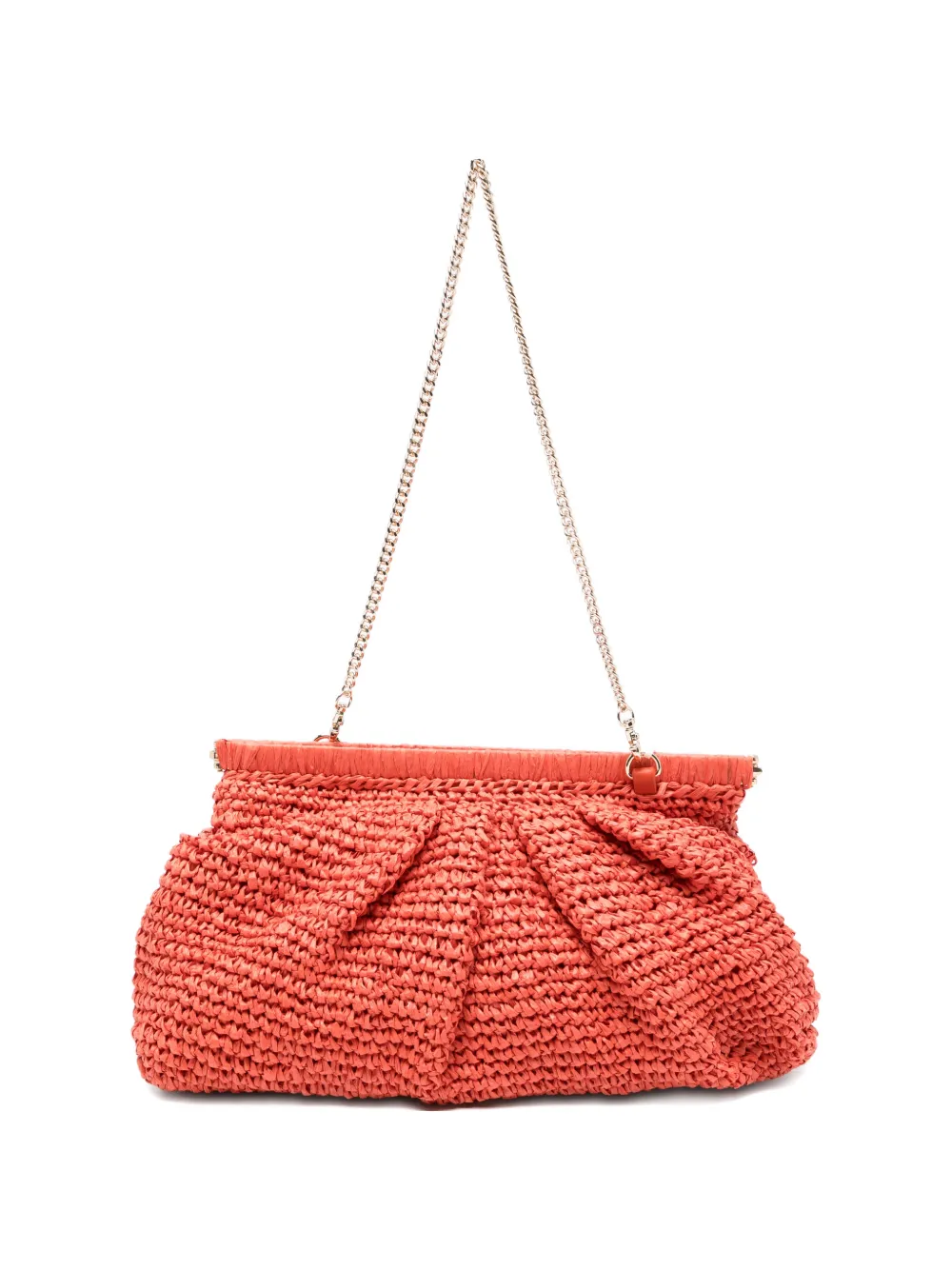 Marella Paprica woven chain clutch bag - Arancione