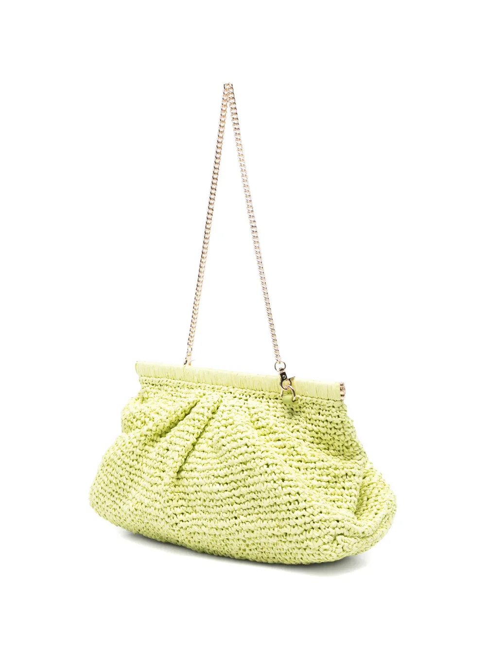 Marella Paprica Woven Chain Clutch Bag - Green 