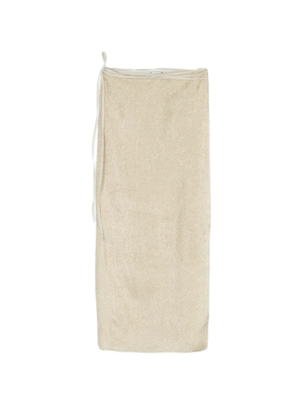 Alysi plumetis-effect wrap maxi skirt - Nude