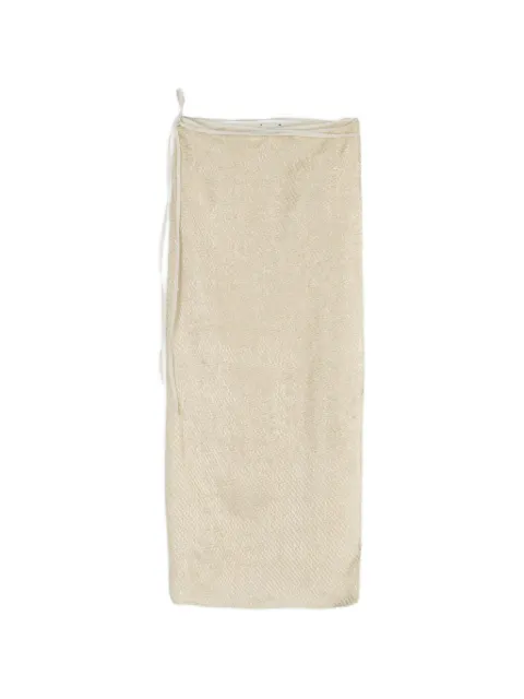 Alysi plumetis-effect wrap maxi skirt