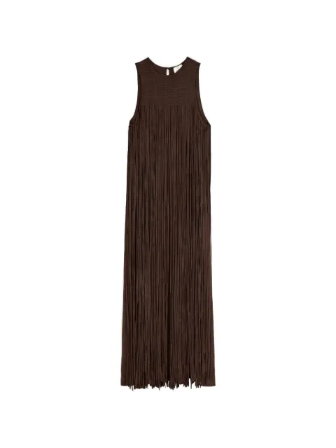 Alysi fringe-trimmed sleeveless maxi dress