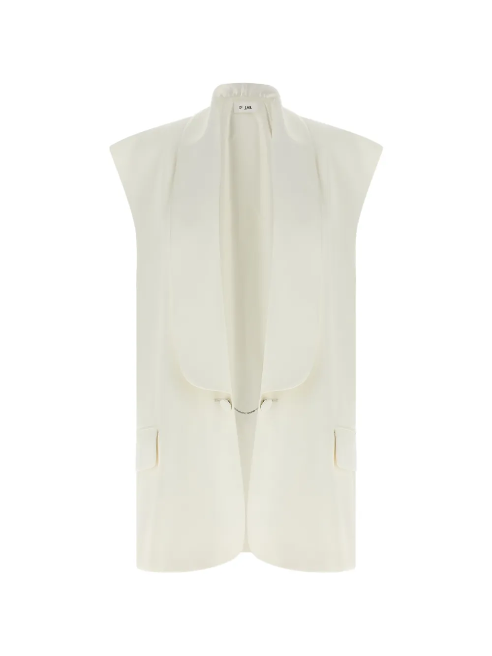 DI.LA3 PARI' shawl-collar vest - White