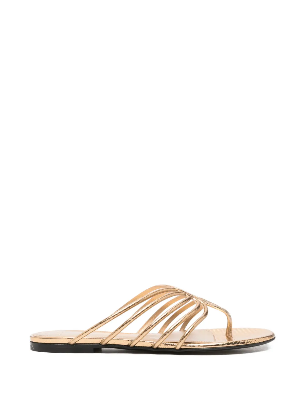 Alevì strappy metallic leather sandals Goud