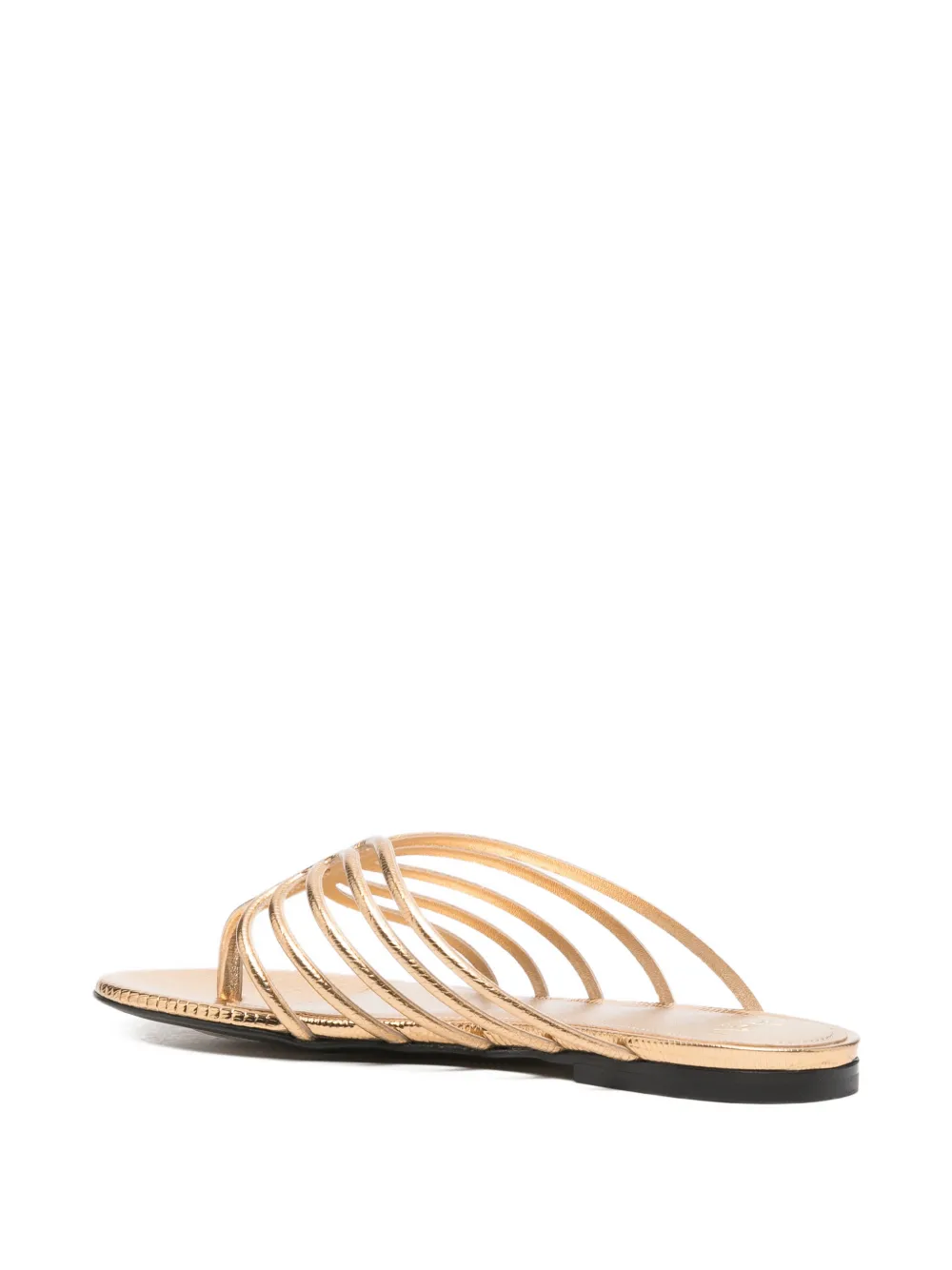 Alevì strappy metallic leather sandals Goud