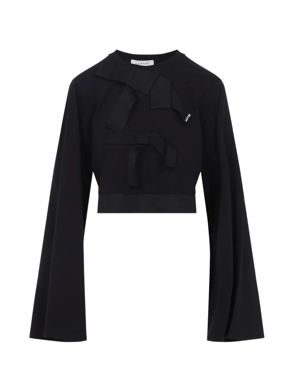 Lanvin bow long sleeve top - Nero