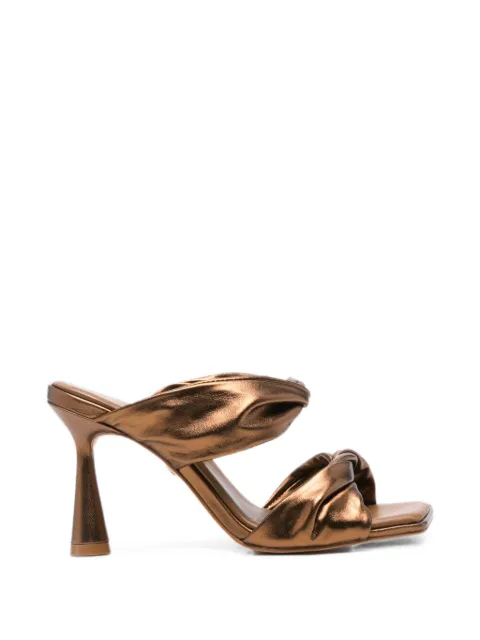 CARRANO twist-detail metallic-effect sandals