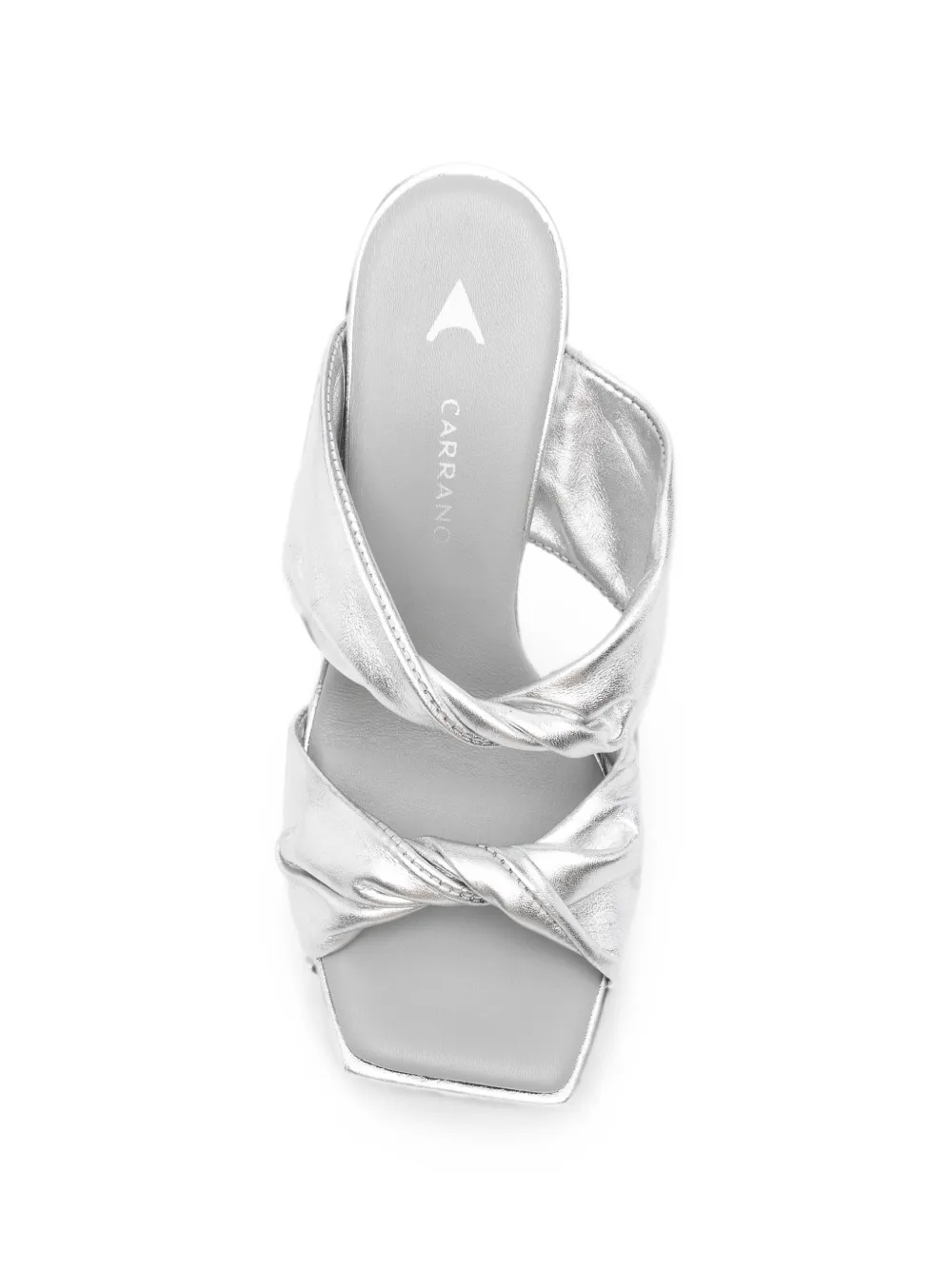 CARRANO twisted-strap square-toe sandals Zilver
