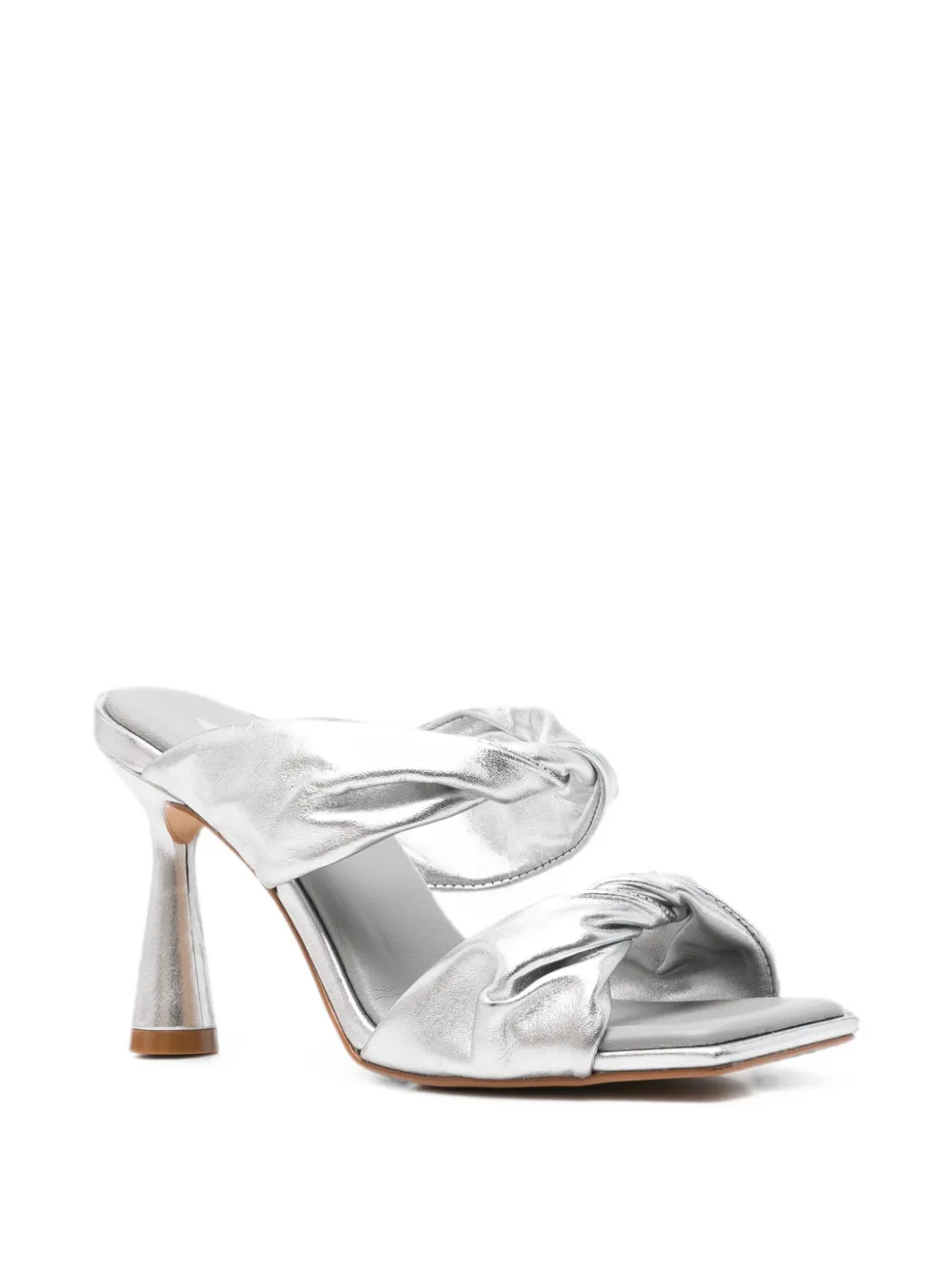 CARRANO twisted-strap square-toe sandals Zilver