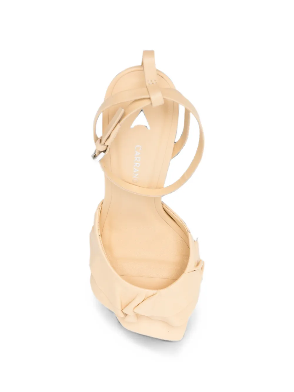 CARRANO ruffled buckle-fastening sandals Beige