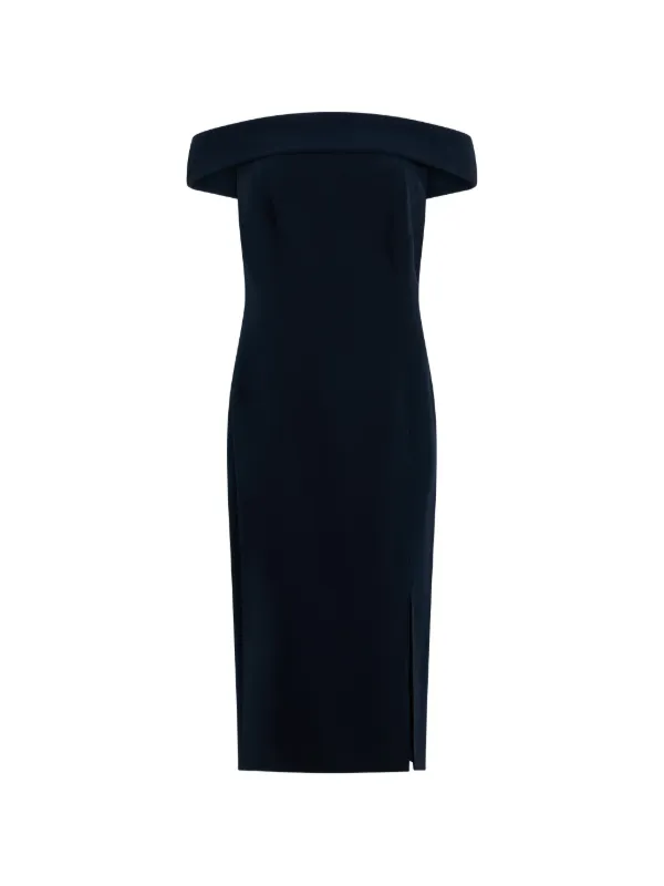 ralph lauren midi dress formal Lauren off-shoulder | Blue NA-06.11.26AM