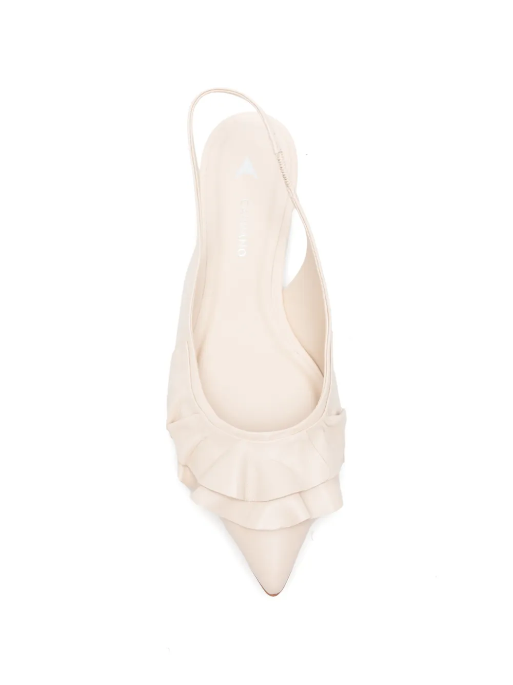 CARRANO ruffled slingback flat sandals Beige