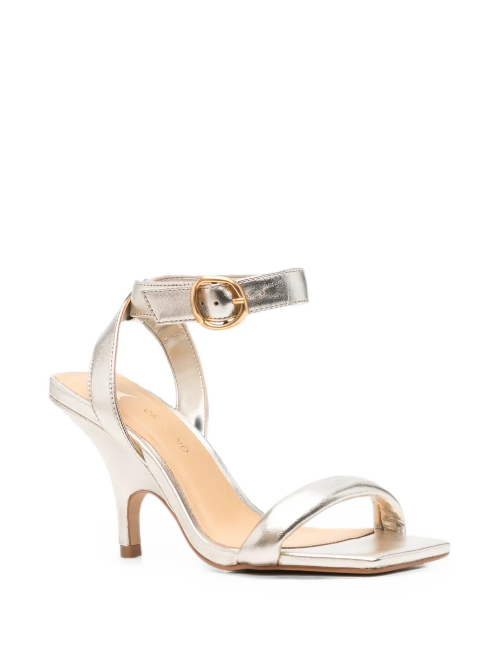 CARRANO buckle-fastening metallic sandals Zilver