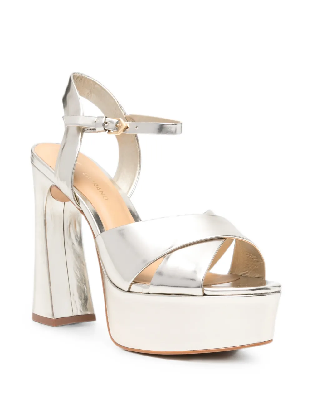 CARRANO metallic platform sandals Goud