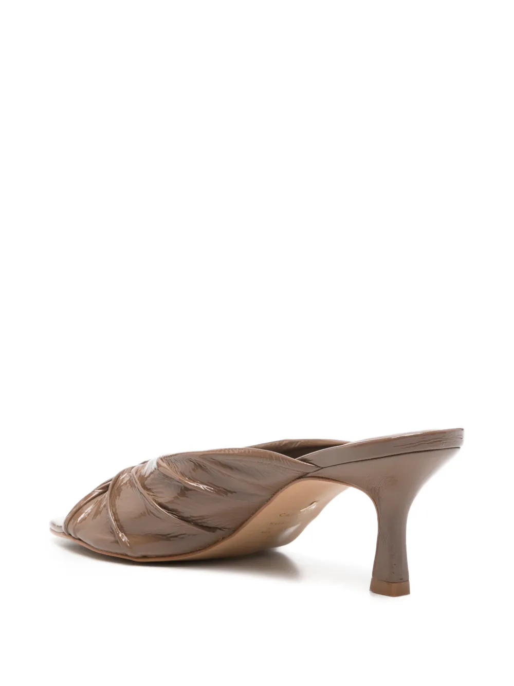 CARRANO ruched crossover-strap sandals Bruin