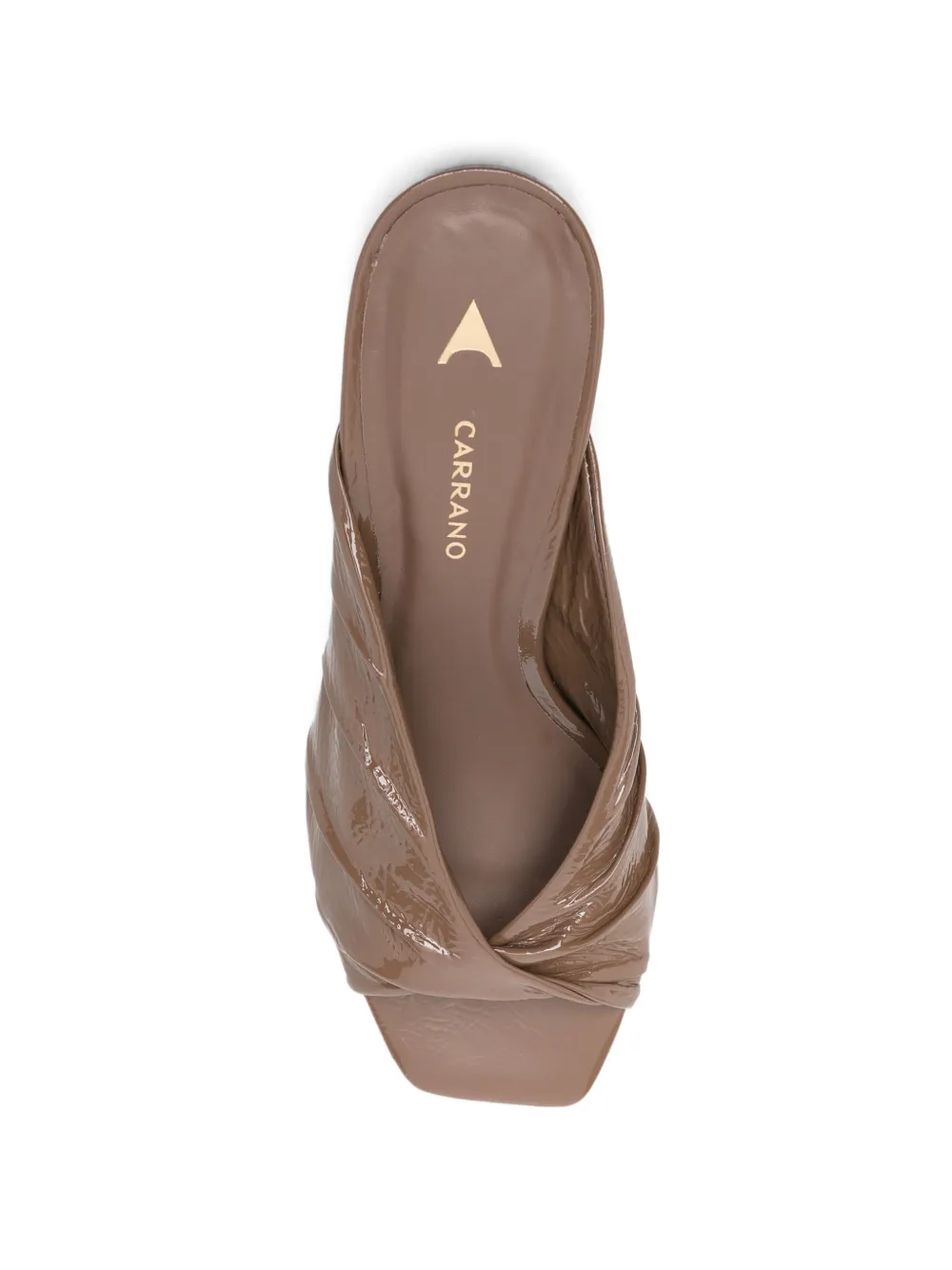 CARRANO ruched crossover-strap sandals Bruin