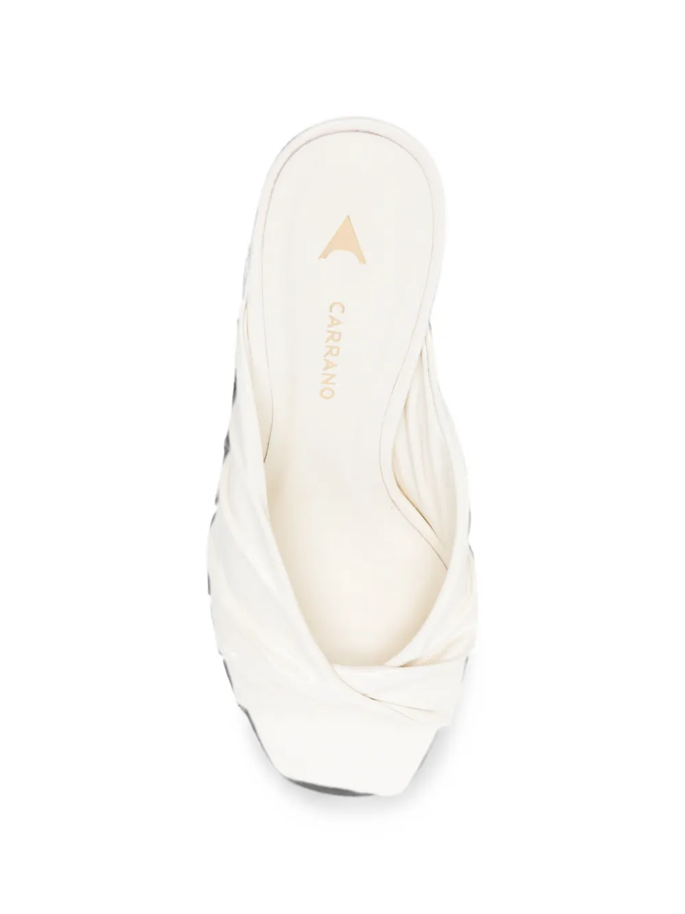 Carrano Ruched Mules In White