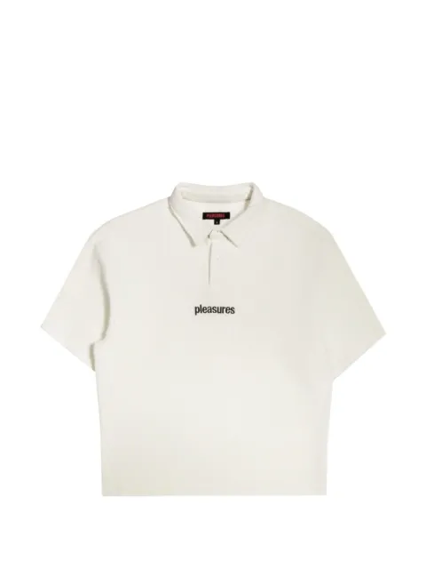 Pleasures logo-embroidered polo shirt