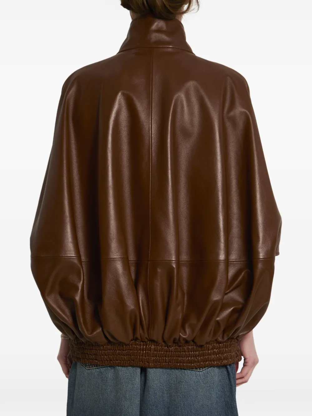 Balenciaga Leren jack Bruin