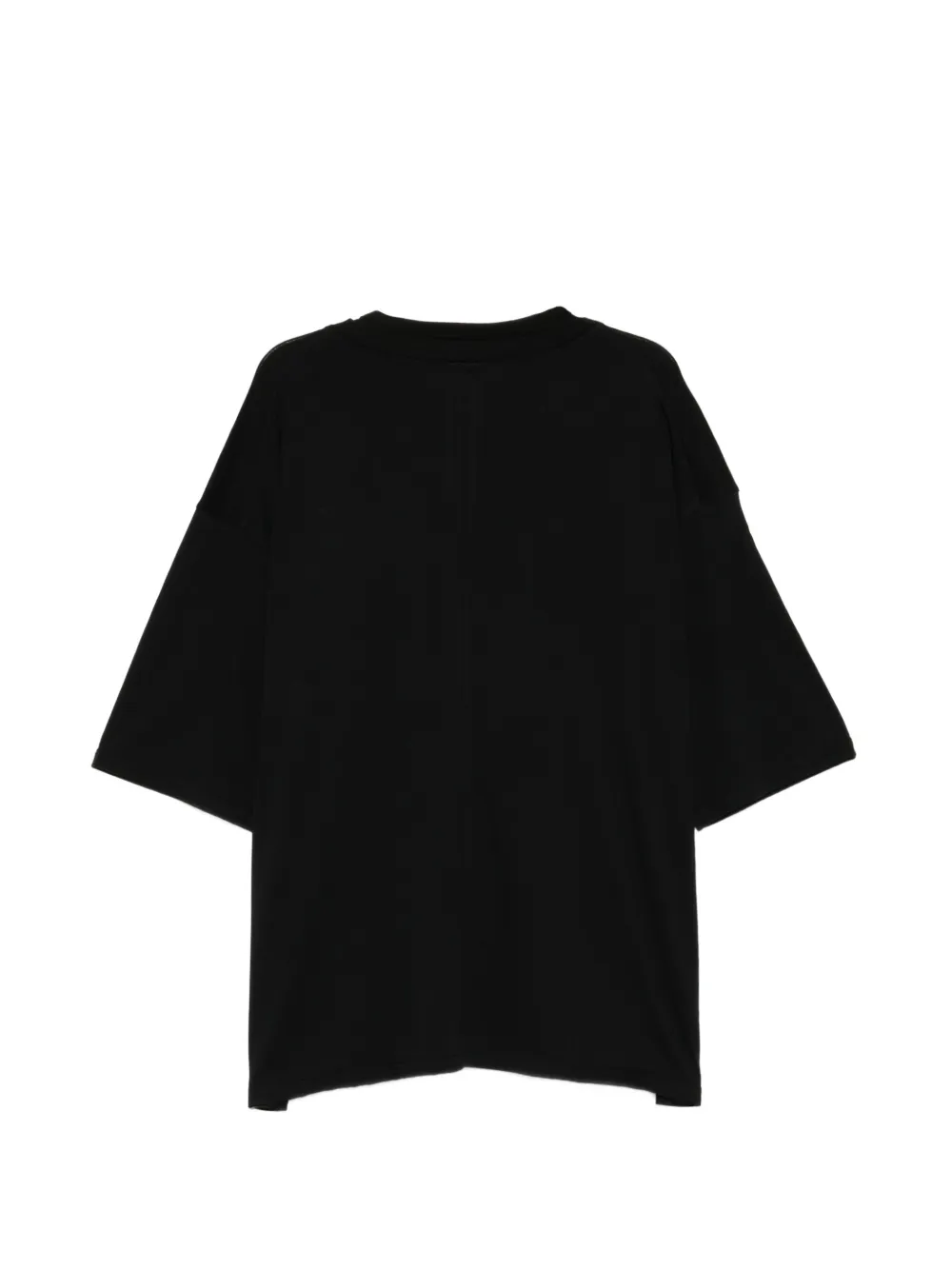 The Viridi-Anne T-shirt met dubbele hals Zwart