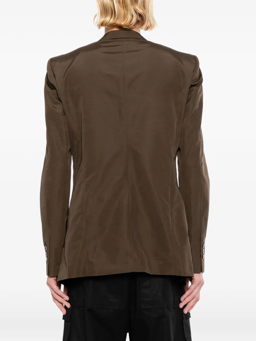 Julius Blazer met enkele rij knopen en V-hals Bruin