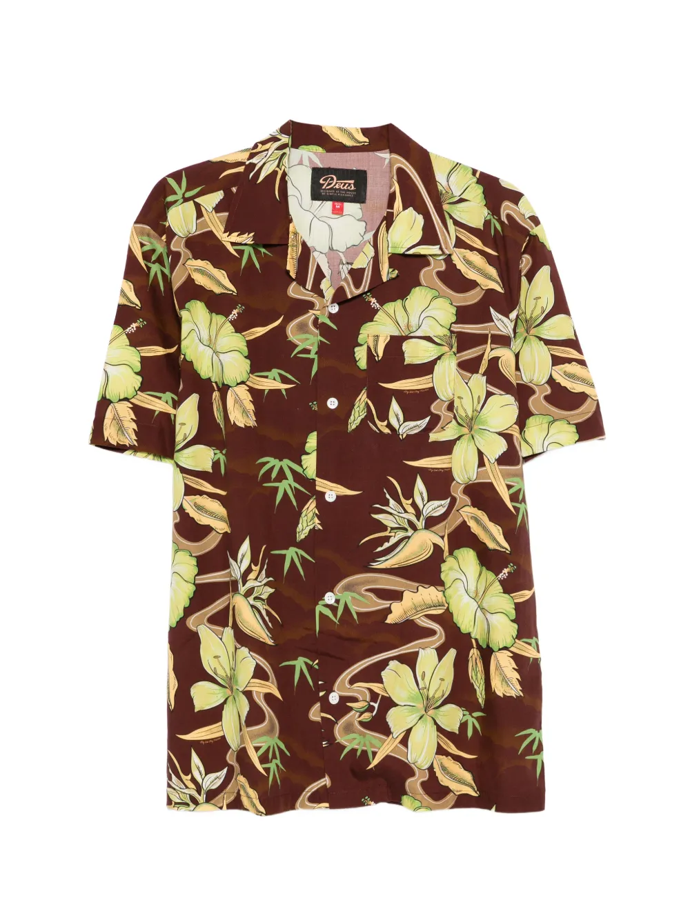 Deus Ex Machina Broadus floral shirt - Marrone