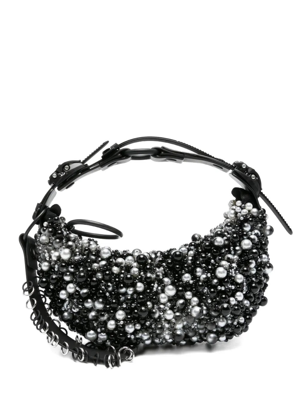 Innerraum pearls embellished cross body bag - Schwarz