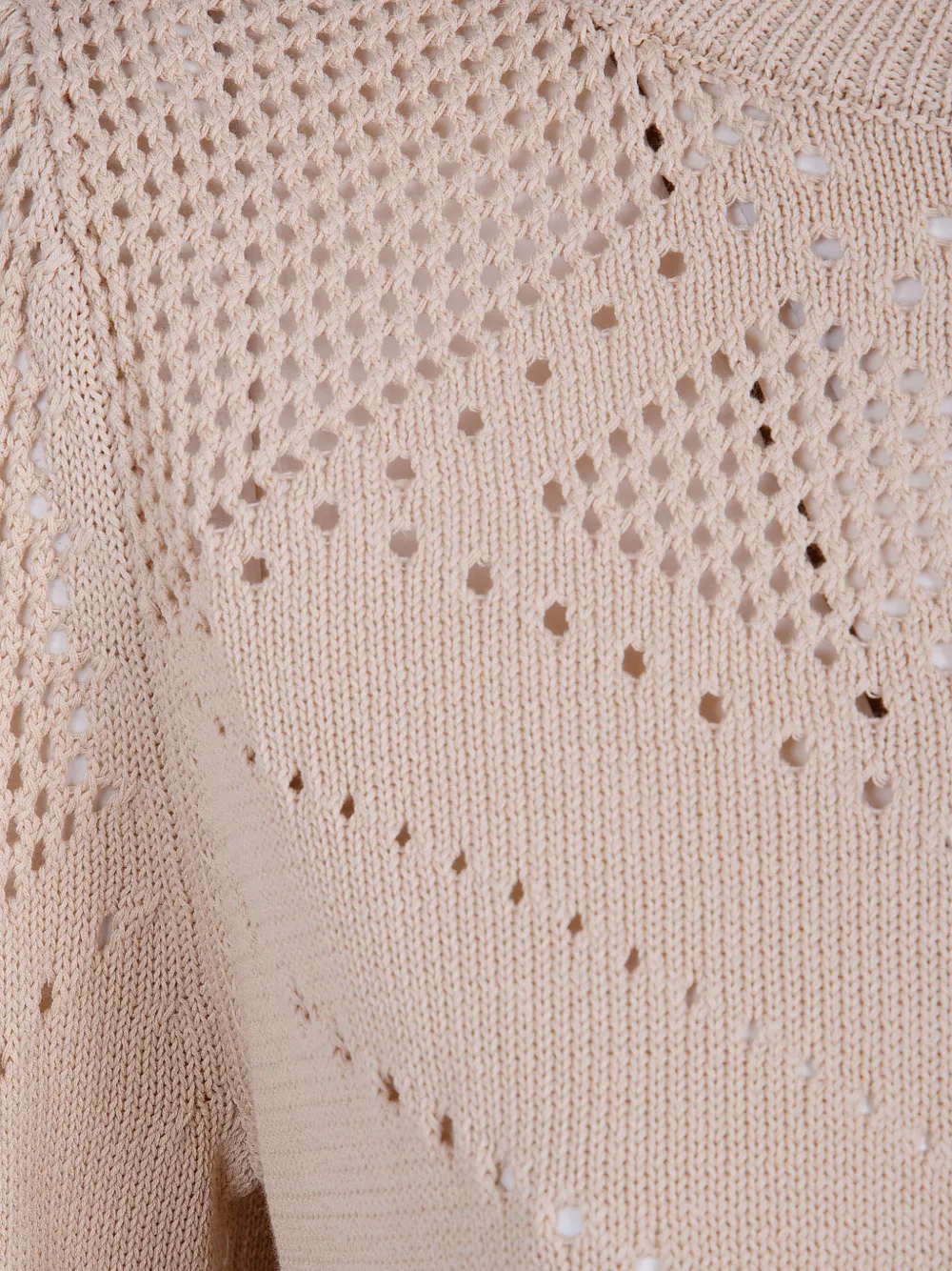 TWINSET Pointelle T-shirt Beige