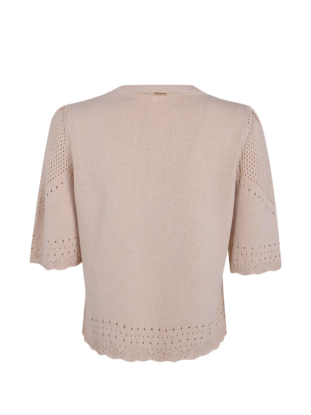 TWINSET Pointelle T-shirt Beige