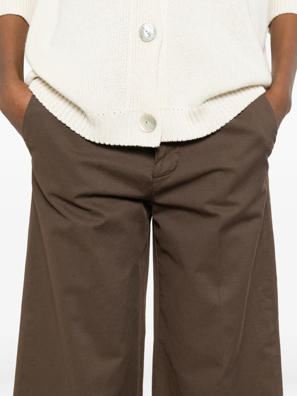 My Myths Broek met wijde pijpen Bruin