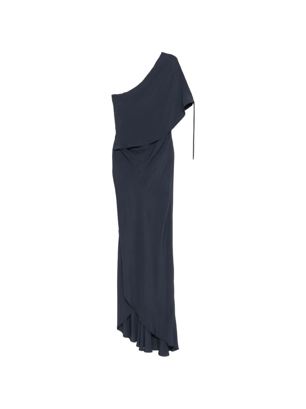 Semicouture one-shoulder draped maxi dress - Blu