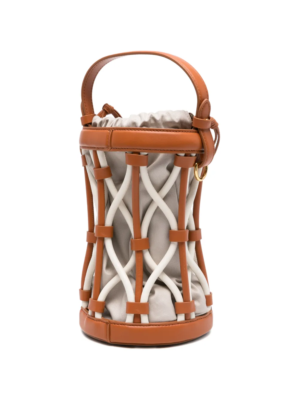 Coccinelle Koi bucket-tas met leren detail Bruin
