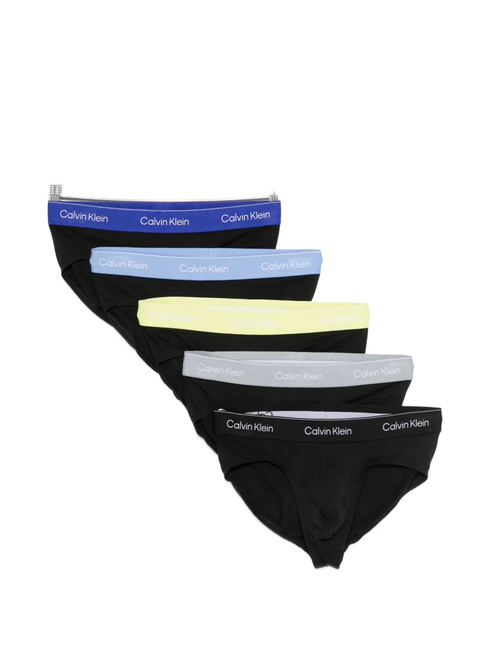 Calvin Klein logo-waistband briefs (set of five) - Nero