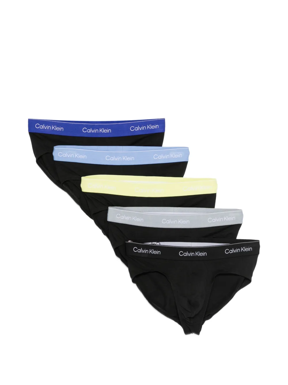 Calvin Klein logo-waistband briefs (set of five) - Nero