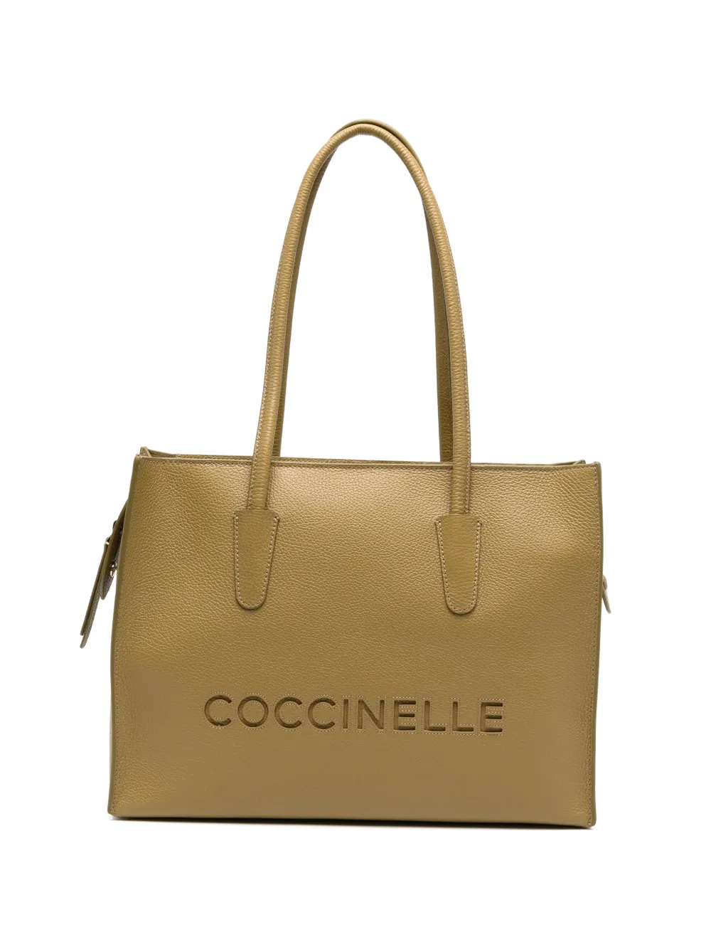 Coccinelle grained leather tote bag - Verde