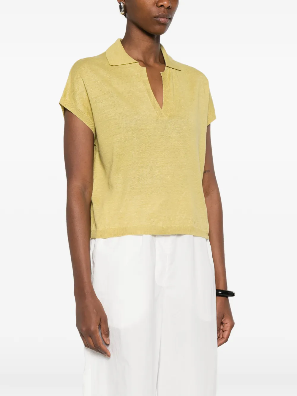  Bomboogie Camiseta Con Cuello En V - Amarillo 